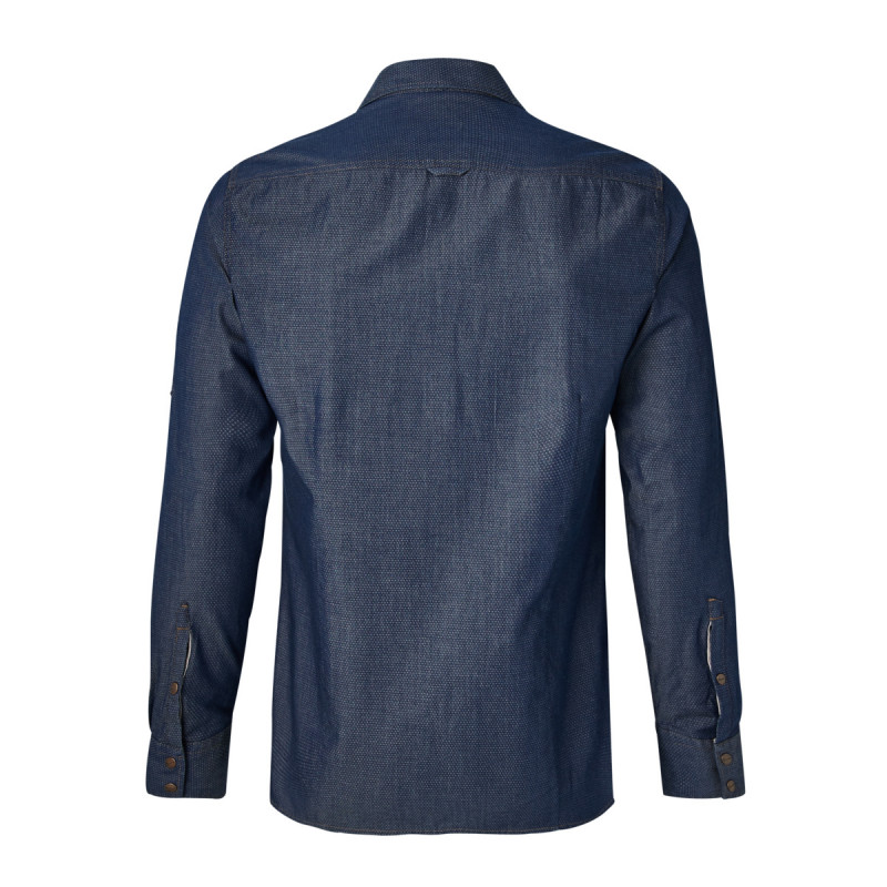 Chemise homme manche longue denim bleu S Authentique Molinel