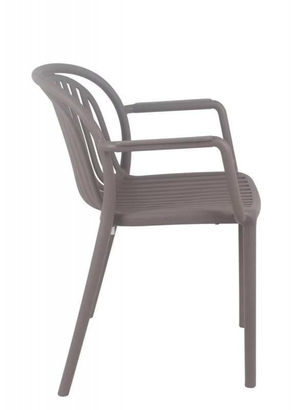 Fauteuil de terrasse taupe 78x57x57 cm Jeddah