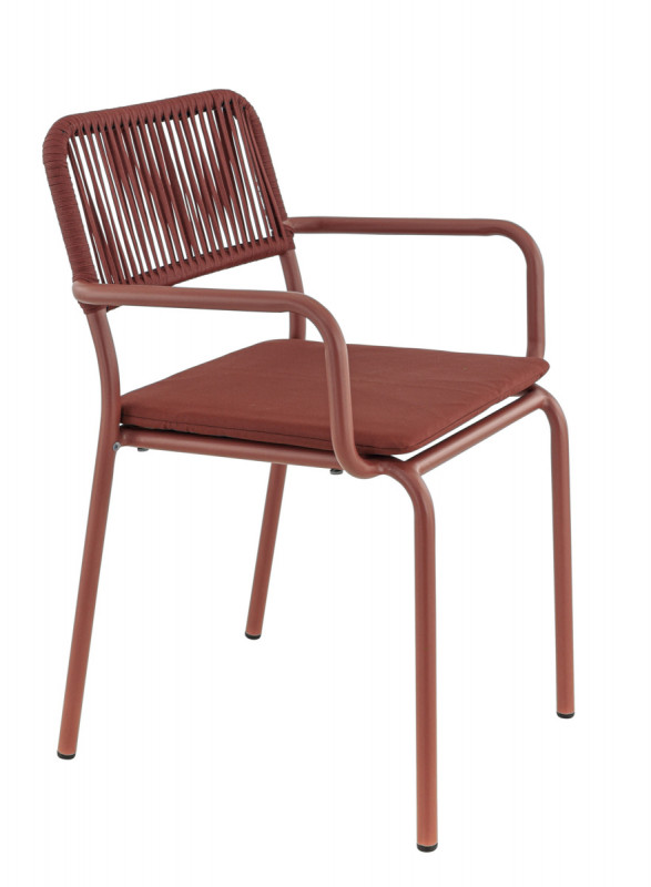 Fauteuil de terrasse terracotta 83x57x58 cm Murcia