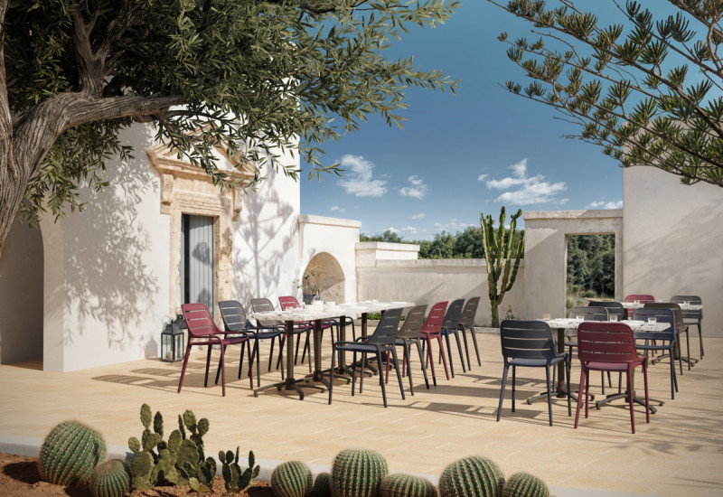 Plateau de table de terrasse rond malaga Ø 60 cm 3,2 cm Werzalit Flexmob