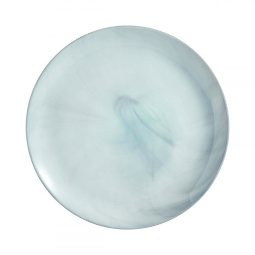 Assiette coupe plate rond marbre gris verre opal Ø 25 cm Diwali Luminarc
