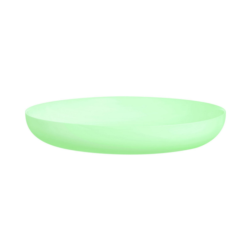 Plat creux rond vert verre opal Ø 29 cm Diwali Luminarc
