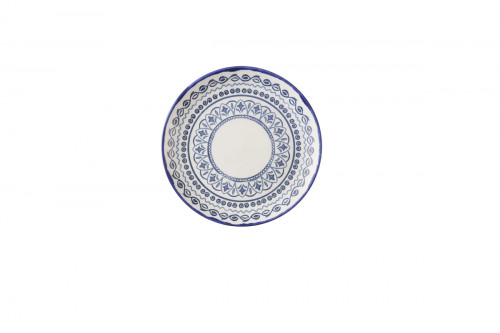 Assiette coupe plate rond Moresque porcelaine vitrifiée Ø 22 cm Harvest Mediterranean Dudson