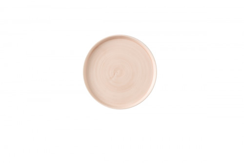Assiette coupe plate rond Canvas Coral porcelaine vitrifiée Ø 21 cm Stonecast Churchill