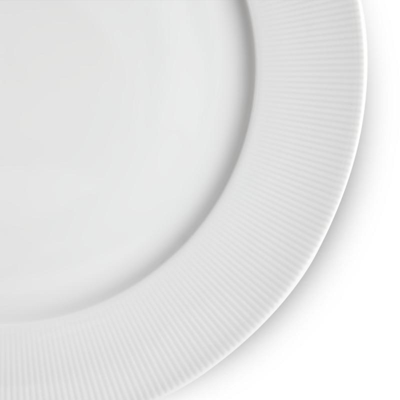 Assiette plate rond blanc porcelaine Ø 28 cm Eventail Pillivuyt