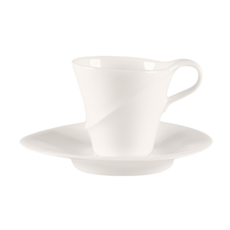 Tasse à expresso rond blanc porcelaine bone china 6,5 cl Ø 5,5 cm Pose Rak