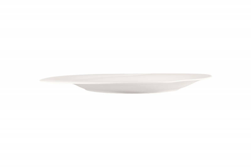 Assiette plate rond blanc porcelaine bone china 32,4x30 cm Pose Rak