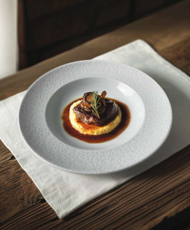 Assiette creuse rond blanc porcelaine Ø 24 cm Charm Rak