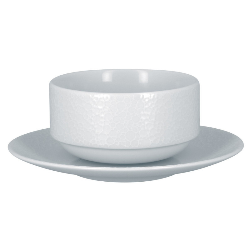 Sous tasse à bouillon rond blanc porcelaine Ø 17 cm Charm Rak