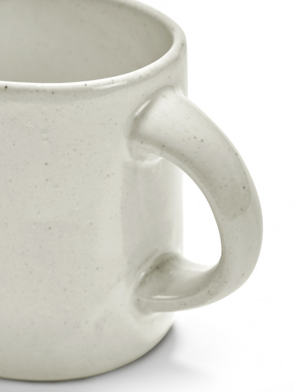 Mug ovale Off White grès émaillé 30 cl 10,5 cm Out Of Lines Serax
