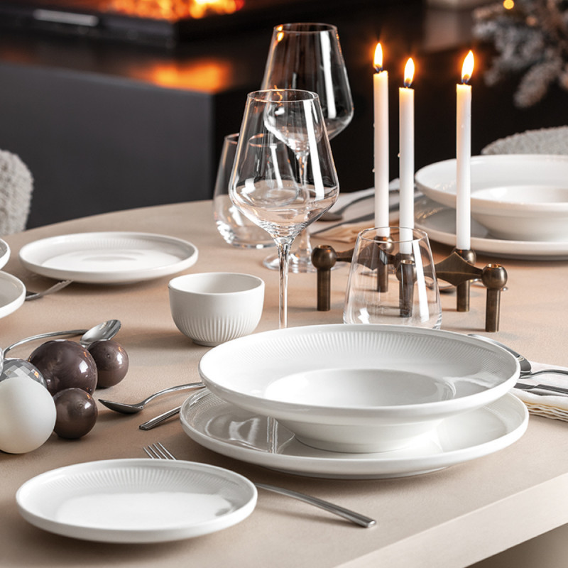 Assiette creuse rond blanc porcelaine Ø 25 cm Afina Villeroy & Boch
