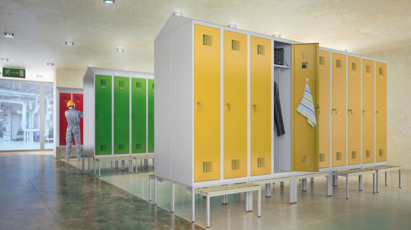 Vestiaire un casier tôle d'acier 180x30x50 cm