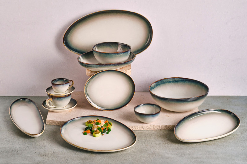 Bol ovale blanc porcelaine 11 cm Akoya Proof