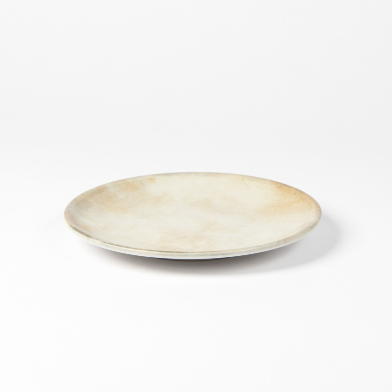 Assiette coupe plate beige grès émaillé Ø 21 cm Sahara Accolade