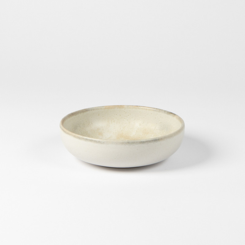 Assiette coupe creuse beige grès émaillé Ø 17 cm Sahara Accolade