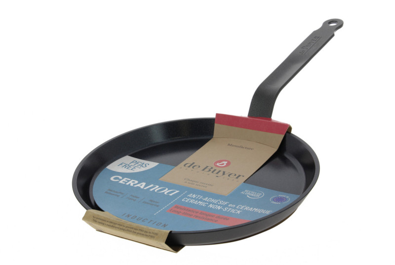 Crêpière aluminium Revêtement anti-adhésif Ø 26 cm 2 cm Ceranoa De Buyer