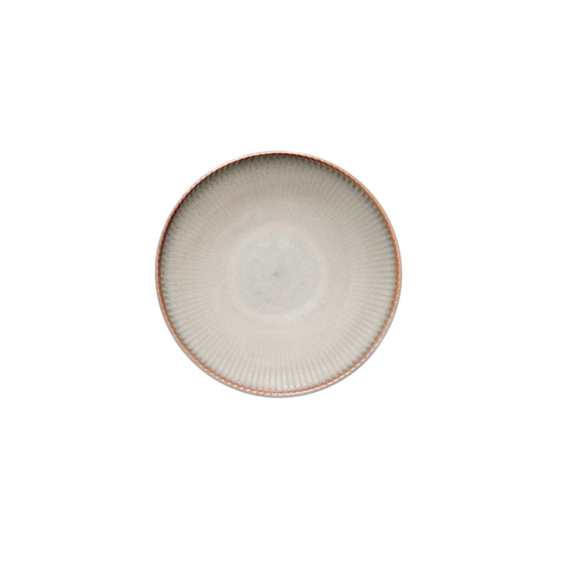 Assiette coupe creuse rond gris bleu porcelaine Ø 18 cm Serena Pro.mundi