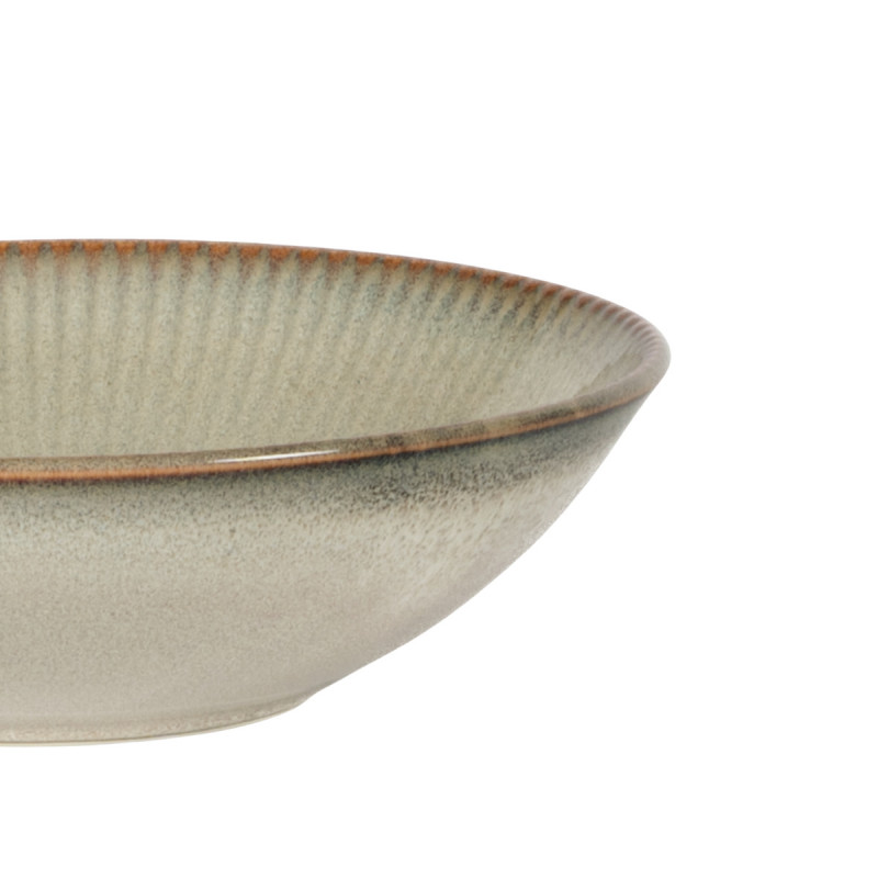 Assiette coupe creuse rond gris bleu porcelaine Ø 18 cm Serena Pro.mundi
