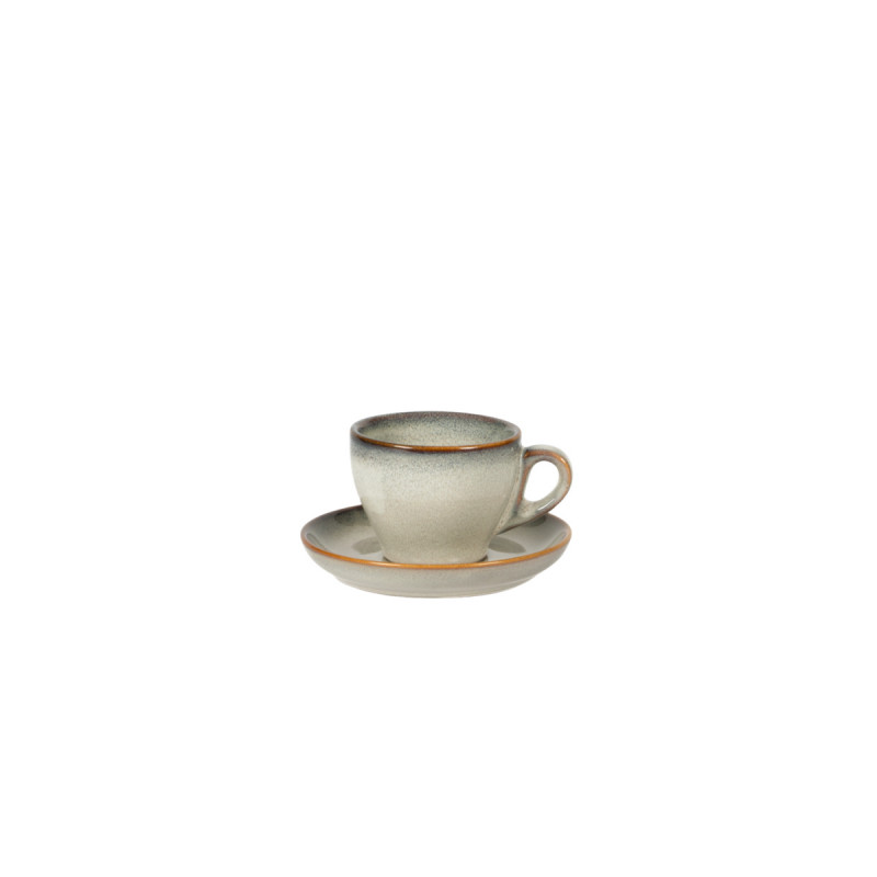 Tasse à thé rond gris bleu porcelaine 23 cl Ø 9 cm Serena Pro.mundi