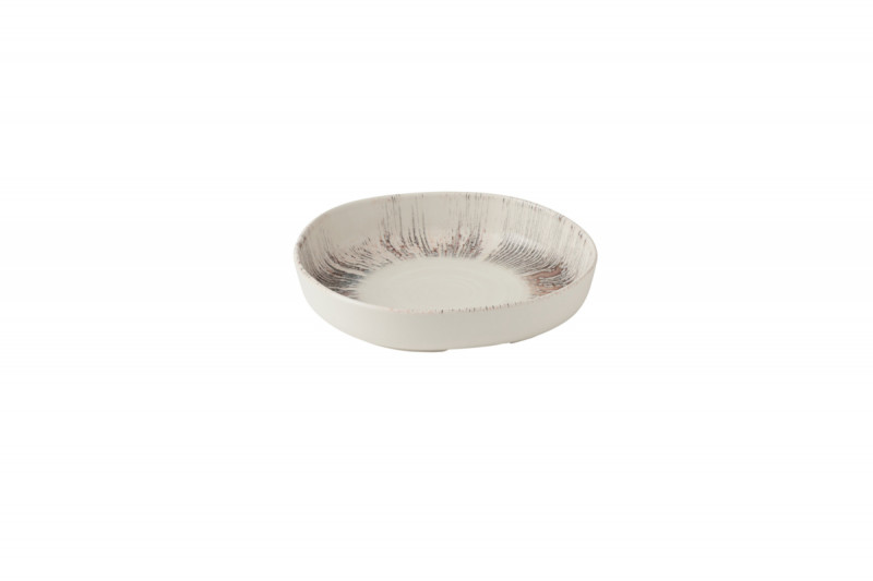 Assiette creuse organique Pink porcelaine vitrifiée Ø 20 cm Lyra Churchill