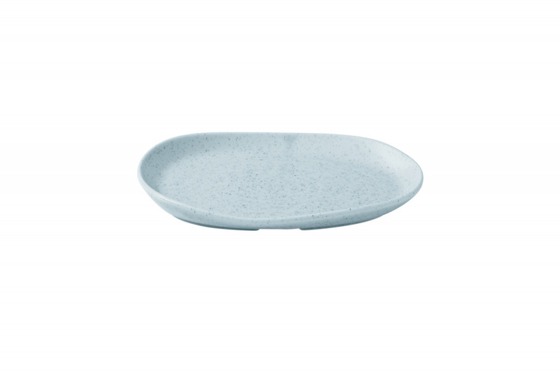 Assiette coupe plate organique duck egg porcelaine vitrifiée 26x20 cm Stonecast Natural Churchill