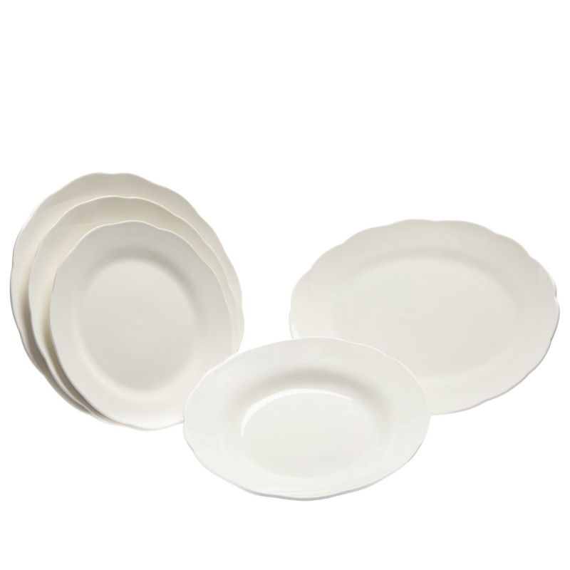 Assiette coupe plate rond blanc porcelaine Ø 20,8 cm Sérafine Pro.mundi