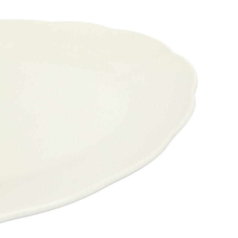 Assiette coupe ovale blanc porcelaine 31,7x22,8 cm Sérafine Pro.mundi