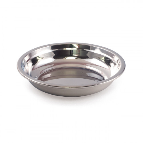 Assiette creuse rond argent inox Ø 24 cm Inox Plastorex