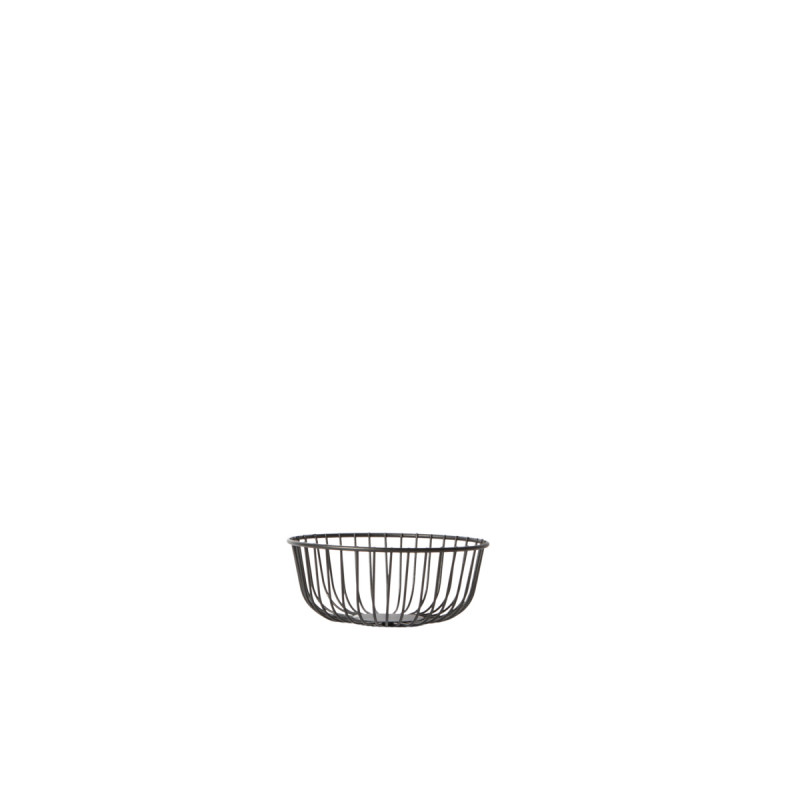 Corbeille de table rond noir acier Ø 17 cm 7 cm Naro Pro.mundi