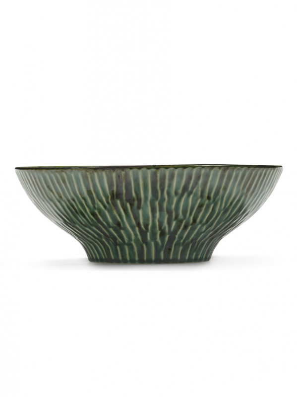 Saladier empilable rond vert grès émaillé 30 cm Ø 30 cm Verde Lanza Serax