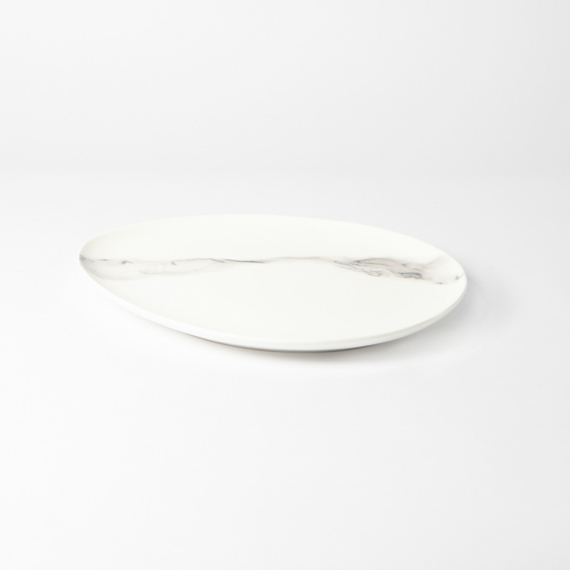 Assiette coupe plate blanc porcelaine Ø 32 cm Silk Accolade