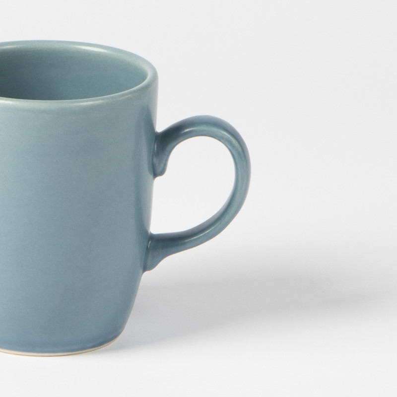 Mug rond bleu Grès 30 cl Ø 7,9 cm Pulse Essentials Collection