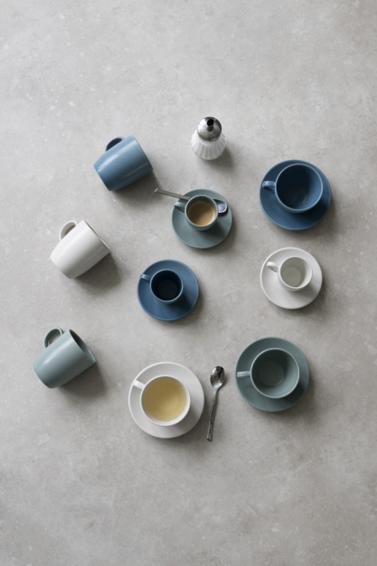 Mug rond bleu Grès 30 cl Ø 7,9 cm Pulse Essentials Collection
