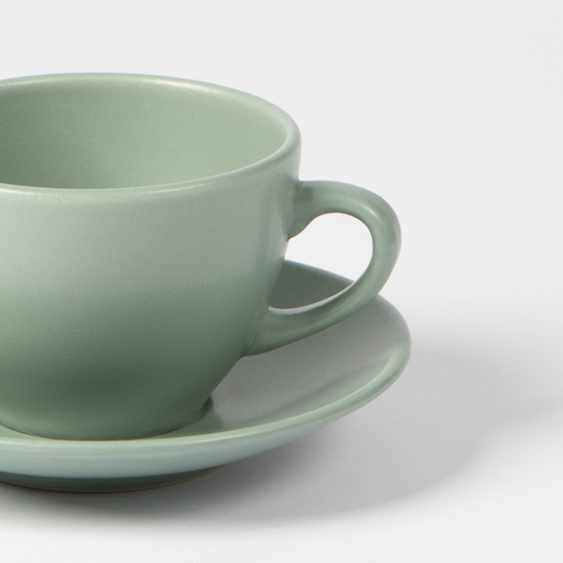 Tasse à thé rond vert Grès 21,5 cl Ø 9,2 cm Pulse Essentials Collection