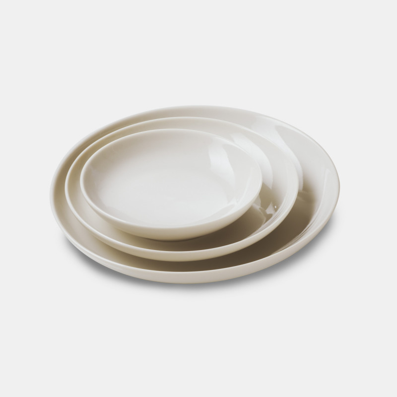 Coupelle rond Blanc albâtre porcelaine culinaire Madeleine Revol