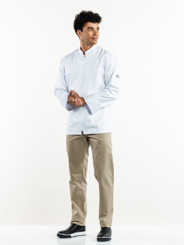 Pantalon de cuisine beige 42 Sabbia Chaud Devant