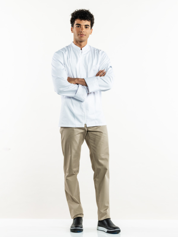 Pantalon de cuisine beige 50 Sabbia Chaud Devant
