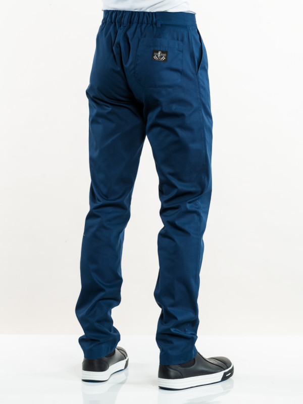 Pantalon de cuisine bleu marine 38 Marino Chaud Devant