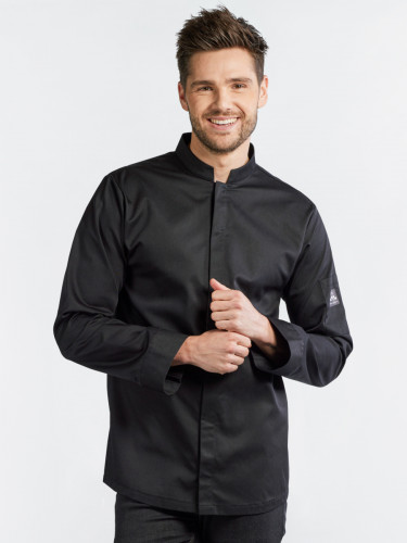Veste de cuisine manches longues noir M Sabor Chaud Devant