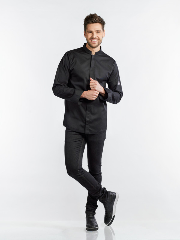 Veste de cuisine manches longues noir XXL Sabor Chaud Devant