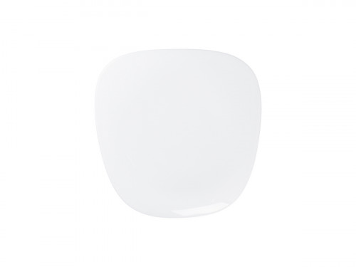 Assiette coupe plate carré blanc porcelaine bone china Ø 27 cm Le Ballet Cloud Rak