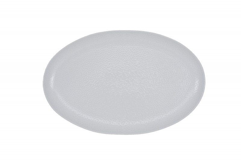 Assiette plate organique ivoire porcelaine vitrifiée Ø 34 cm Between Rak