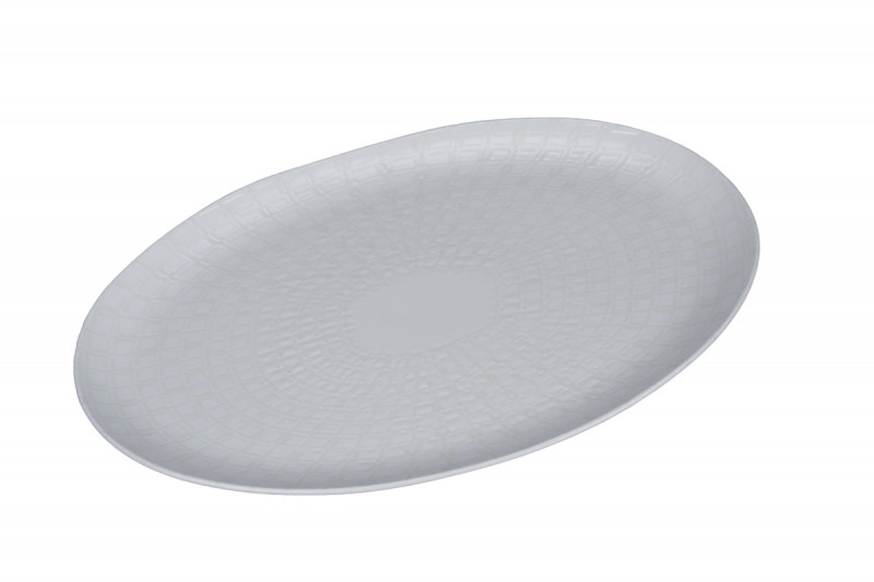 Assiette plate organique Nuance porcelaine vitrifiée Ø 34 cm Between Rak
