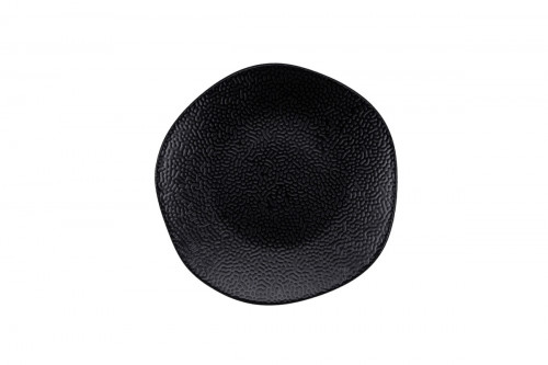 Assiette plate organique Speckle porcelaine vitrifiée Ø 23 cm Between Rak