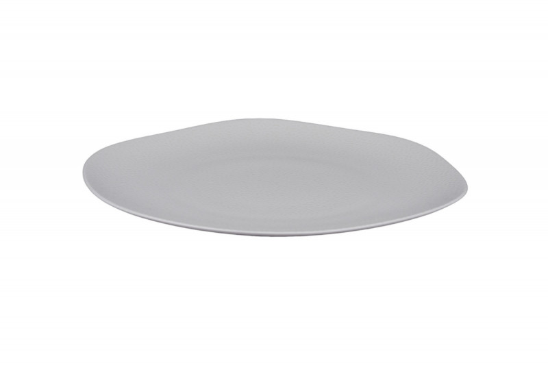 Assiette plate organique ivoire porcelaine vitrifiée Ø 30 cm Between Rak