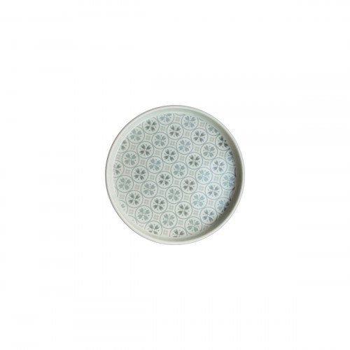 Assiette avec cloche rond Salvia porcelaine vitrifiée Ø 12 cm Rihla Rak