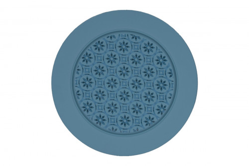 Assiette avec cloche rond Fleur porcelaine vitrifiée Ø 15,7 cm Rihla Rak