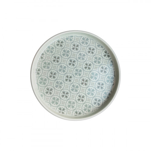 Assiette avec cloche rond Salvia porcelaine vitrifiée Ø 15,7 cm Rihla Rak