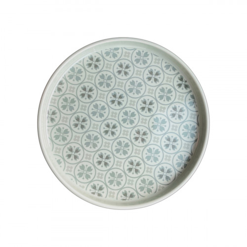 Assiette avec cloche rond Salvia porcelaine vitrifiée Ø 22,7 cm Rihla Rak