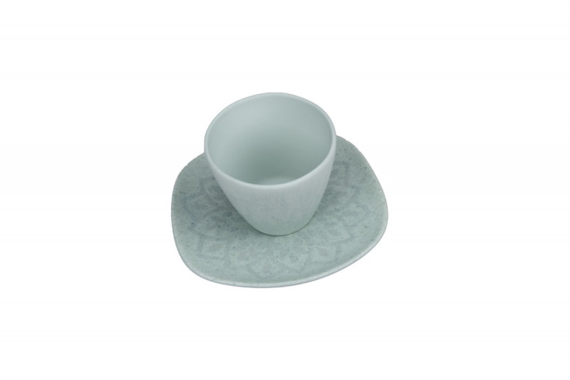 Sous tasse organique Space porcelaine vitrifiée Ø 14 cm Between Colored Rak